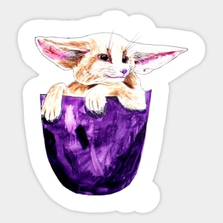 fennec fox in your pocket Sticker